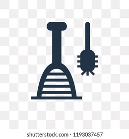 Plunger vector icon isolated on transparent background, Plunger transparency concept can be used web and mobile