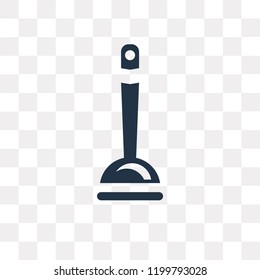 Plunger vector icon isolated on transparent background, Plunger transparency concept can be used web and mobile