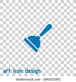 plunger vector icon on an abstract background