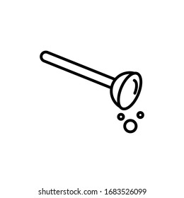 Icono vectorial del émbolo con vector de estilo de contorno para su diseño web, logotipo, IU. ilustración