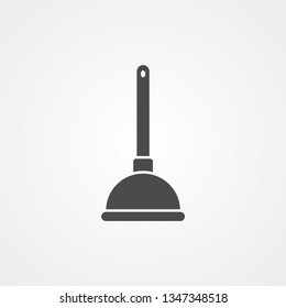 Plunger vector icon sign symbol