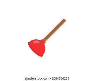Icono aislado del vector del émbolo. Ilustración emoticona de Plunger. Emoticono aislado vector plunger