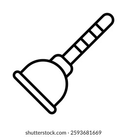 Plunger Vector Line Icon Design