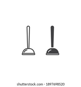 Plunger. Vector logo icon template