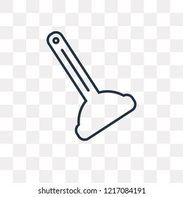 Plunger vector outline icon isolated on transparent background, high quality linear Plunger transparency concept can be used web and mobile