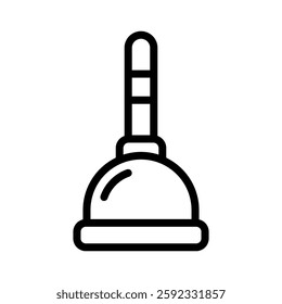 plunger wc icon vector design - high quality outline style