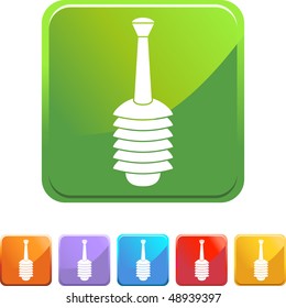 Plunger web button isolated on a background.