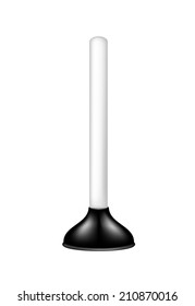 Plunger with white handle 