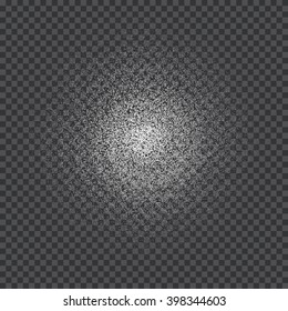 plurality of particles emanating from the center of the isolated object on a transparent background