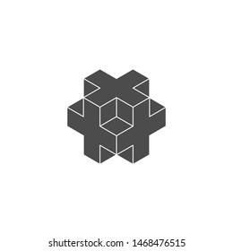 Plus 3d addition icon isometric