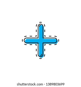 plus, add button vector icon concept, isolated on white background