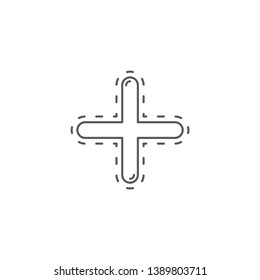 plus, add button vector icon concept, isolated on white background