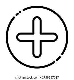 Plus, add icon vector for mobile apps user interface