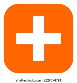 Plus- und App-Symbol auf Weiß