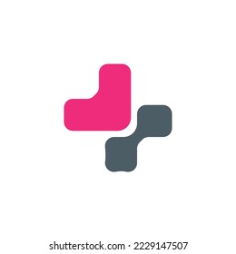 Símbolo de signo más y flecha. Vector