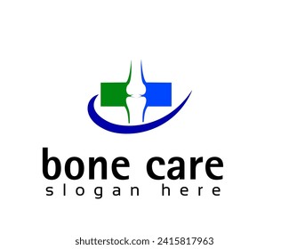 plus and bone in the middle and tick below it logo design template