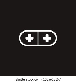 plus capsule icon. plus capsule vector design. sign design