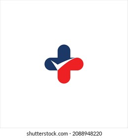 plus check logo vector template