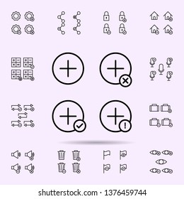 plus, plus, check, minus, exclamation sign icon. web icons universal set for web and mobile