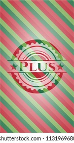 Plus christmas badge background.