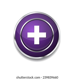 Plus Circular Vector Purple Web Icon Button