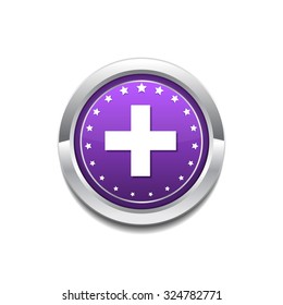 Plus Circular Vector Purple Web Icon Button