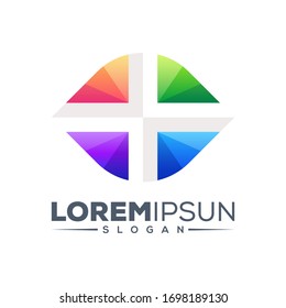 más plantilla de diseño de logotipo colorido 