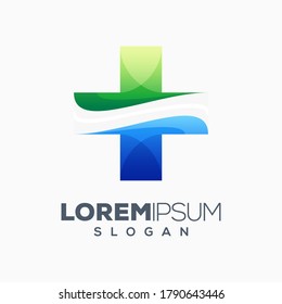 más vector de diseño de logotipo colorido