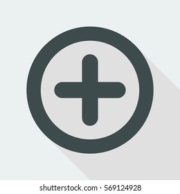 Plus concept flat icon