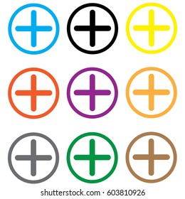 plus concept icon on white background. plus concept sign.