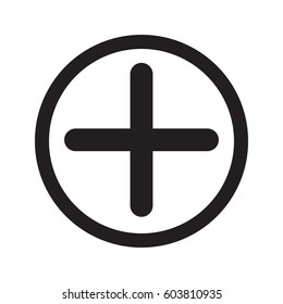plus concept icon on white background. plus concept sign.