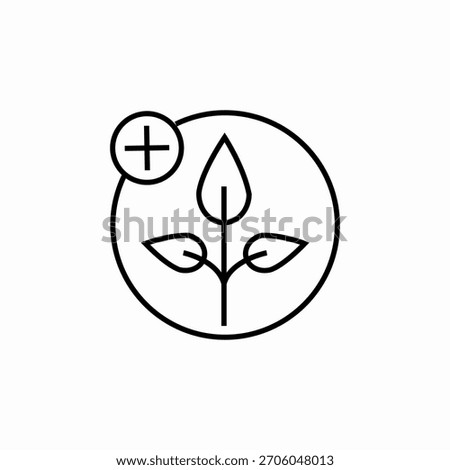 plus create plant icon sign vector