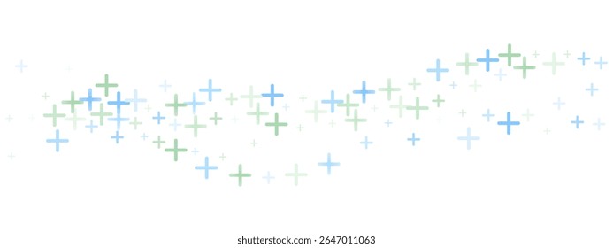 Plus and cross background pattern for medical sign or pharmacy texture with healthcare abstract wave. Use by hospital doctor or graphic vector backdrop.