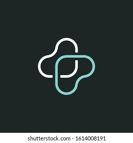 Plus or Cross Logo Design Template