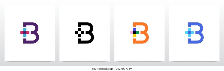 Plus Cross Sign Letter Logo Design B