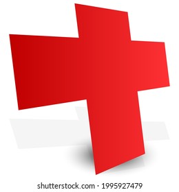 Plus, cross sign. Mathematics, math concepts. Add, addition symbol, icon, and logo shape. Algebra, school, and extend, expand concepts vector illustration