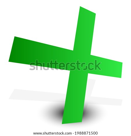 Plus, cross sign. Mathematics, math concepts. Add, addition symbol, icon, and logo shape. Algebra, school, and extend, expand concepts vector illustration
