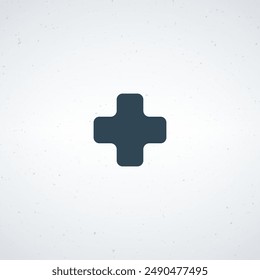Plus or cross symbol. Stock vector illustration isolated on white background.