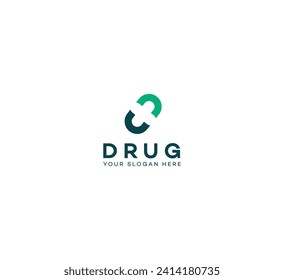 Plus Drug, Pill, Capsule logo design template. Vector medical tablet logotype pharmacy logo design.