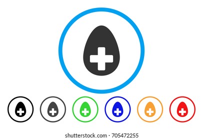 Plus Egg rounded icon. Vector illustration style is a flat iconic symbol inside a circle, with black, gray, green, blue, orange, red color versions. Designed for web and software interfaces.