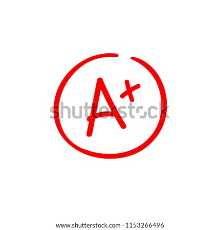 A plus examination result grade latter mark