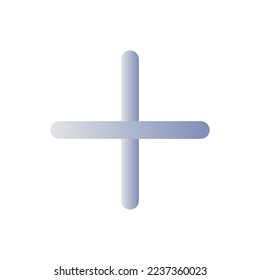 Plus flache Farbverlauf-Symbol ui. Erweiterungs-Option. Interaktive Inhalte. Laden Sie neue Datei hoch. Einfach gefülltes Piktogramm. GUI, UX Design für mobile Anwendungen. Vektor-einzelne RGB-Illustration