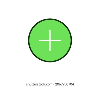 Plus flat icon. Thin line signs for design logo, visit card, etc. Single high-quality outline symbol for web design or mobile app. Siign outline pictogram.