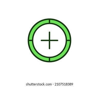 Plus flat icon. Thin line signs for design logo, visit card, etc. Single high-quality outline symbol for web design or mobile app. Siign outline pictogram.