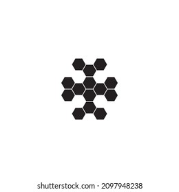 
plus. fourteen hexagons. hexagon EPIC simple symbol logo vector