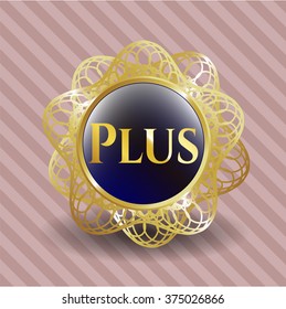 Plus gold shiny emblem