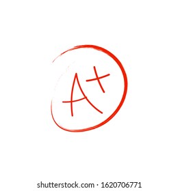 A plus grade icon. Clipart image isolated on white background