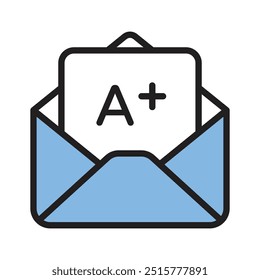 Un plus de calificaciones, resultado del examen o informe del examen Diseño del Vector