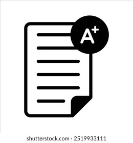 Un plus de calificaciones, resultado del examen o informe del examen Diseño del Vector