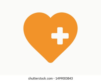 Plus, heart icon vector EPS10